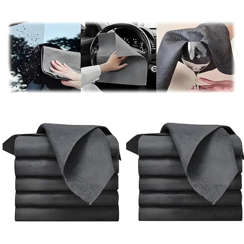 10pcs/set Thickened Cleaning Cloth No Trace No Watermark Reusable Microfiber Rag Quickly Clean Towels Scouring Pad