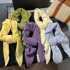 British Korean Triangle Scarf  Wool Triangular Scarves Women Headscarf Knitted Shaws Multi-Functional Warm Knitted Poncho