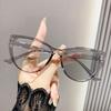Óculos Vintage de Alta Definição Olho de Gato Anti Luz Azul 0 Grau Ultraleve Lentes Plano Óculos