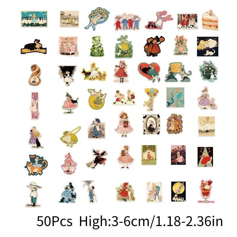 

Stickers Graffiti 50pcs Cartoon Little Girl Luggage Guitar Decoration Notebook