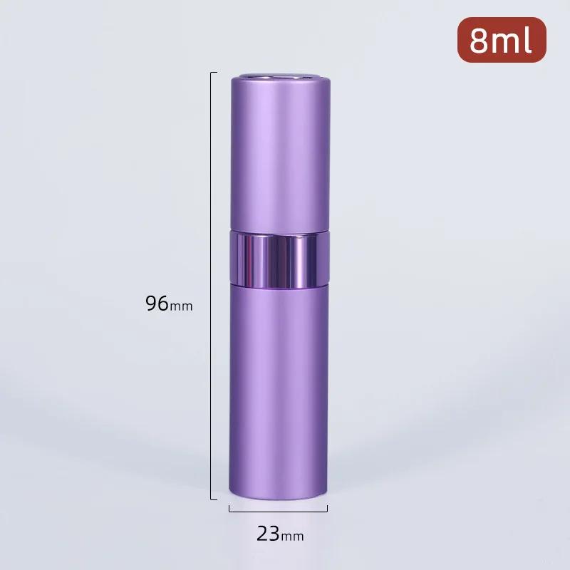 8ml Metal Aluminum Refillable Perfume Bottle Cosmetic Spray Mini Portable Empty Refill Jar Travel Liner Glass Tool