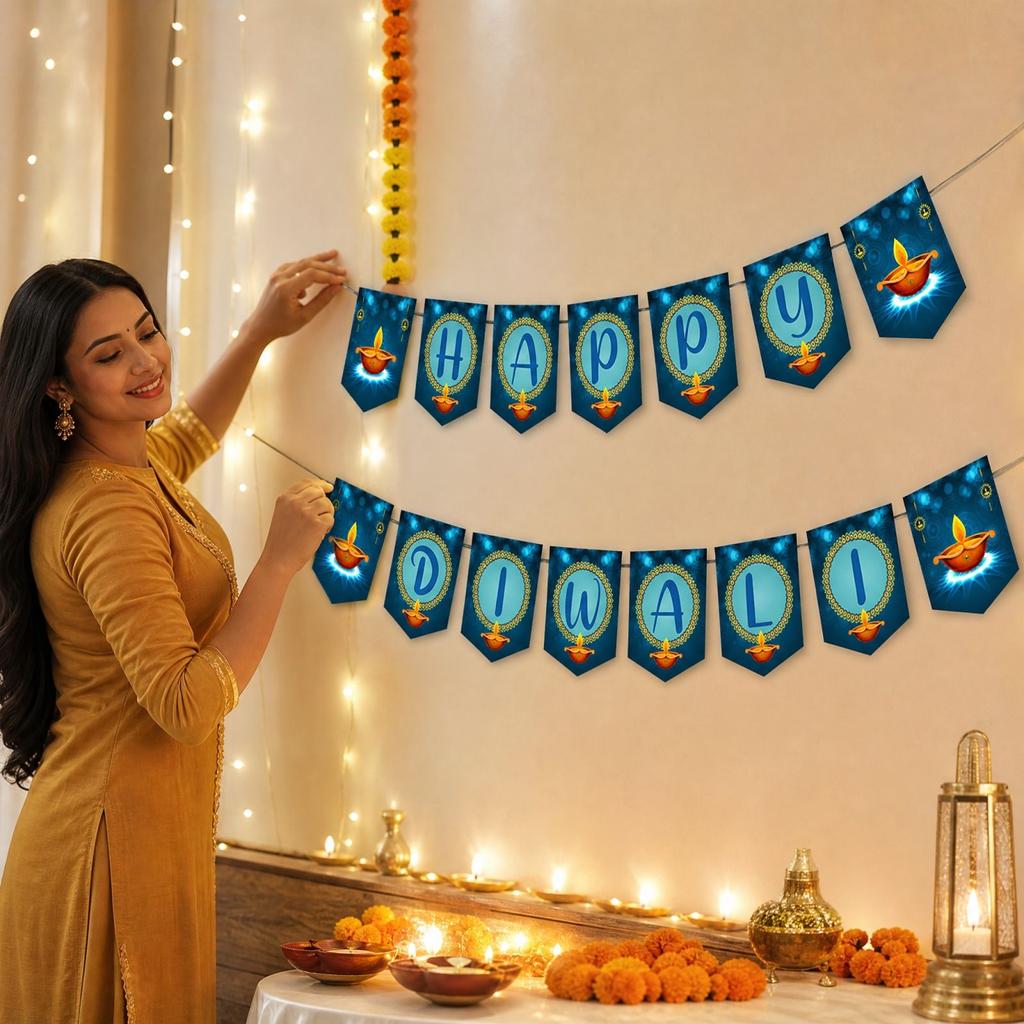 Party Bunting Garland Hanging Decorations for Home Festival Celebration