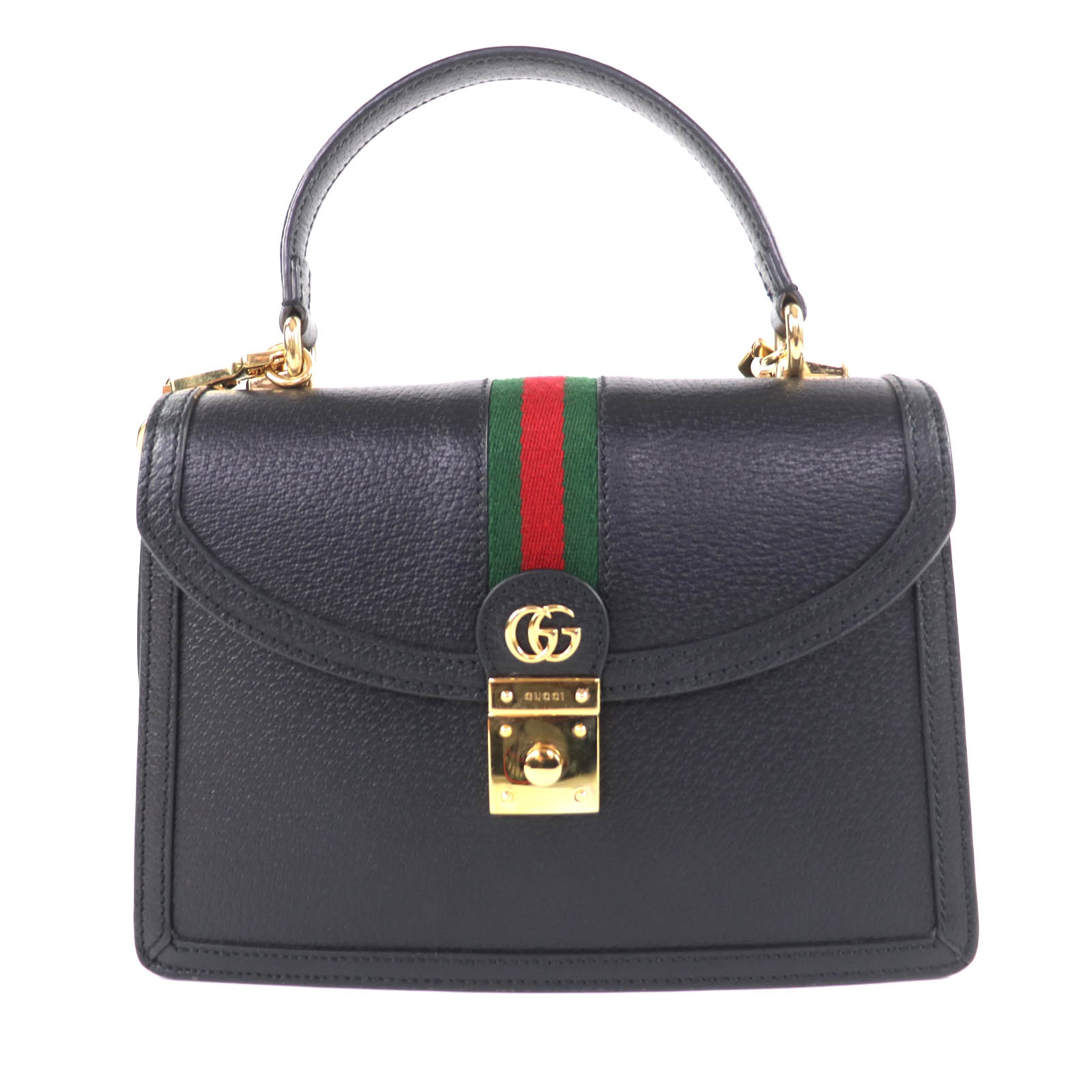 

Чудова жіноча сумка GUCCI Ophidia Medium з верхньою ручкою, чорна шкіра 651055 Вживана