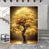 Abstraktes Luxus Glücksbringer Goldbaum Poster Drucke für Wohnzimmer Heimdekoration Moderner Reicher Geldbaum Leinwandbild Wandkunst Cuadros