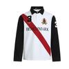 Mens Long Sleeve Polo Shirt Vintage Club Badge Embroidery Retro American Style Cotton Blend Casual Top