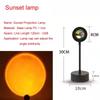USB Sunset Rainbow Projector Atmosphere LED Night Light Home Coffee Shop Live Background Wall Decoration Projection Table Lamp