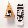 Japanese Christmas Cartoon Socks: Cozy Coral Fleece with 3D Embroidery for Women
