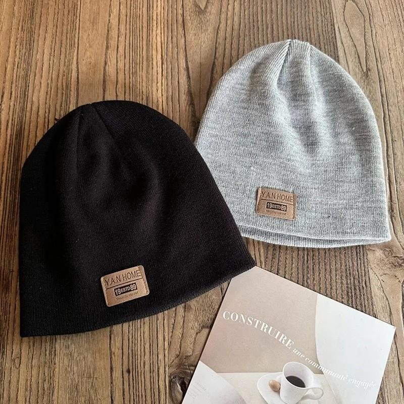 Korean Style Knitted Beanie Hat With Breathable Acrylic For Winter Teens And Adults