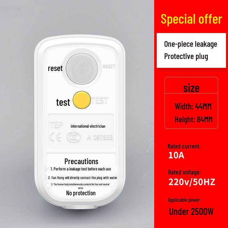 Electric Water Heater Faucet Anti-Leakage Protection Plug 10A/16A for Air Conditioners