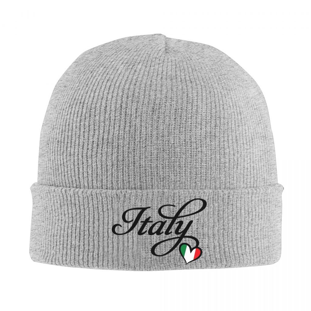 Italia Warm Knitted Cap Fashion Bonnet Hat Autumn Winter Outdoor Beanies Hats for Unisex Adult