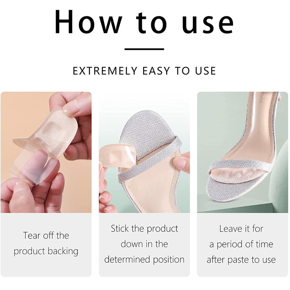 Silicone Forefoot Pads for Women Anti-Slip Anti-Pain High Heel Shoe Inserts Soft Gel Shock Absorption Cushion for Comfort Wear