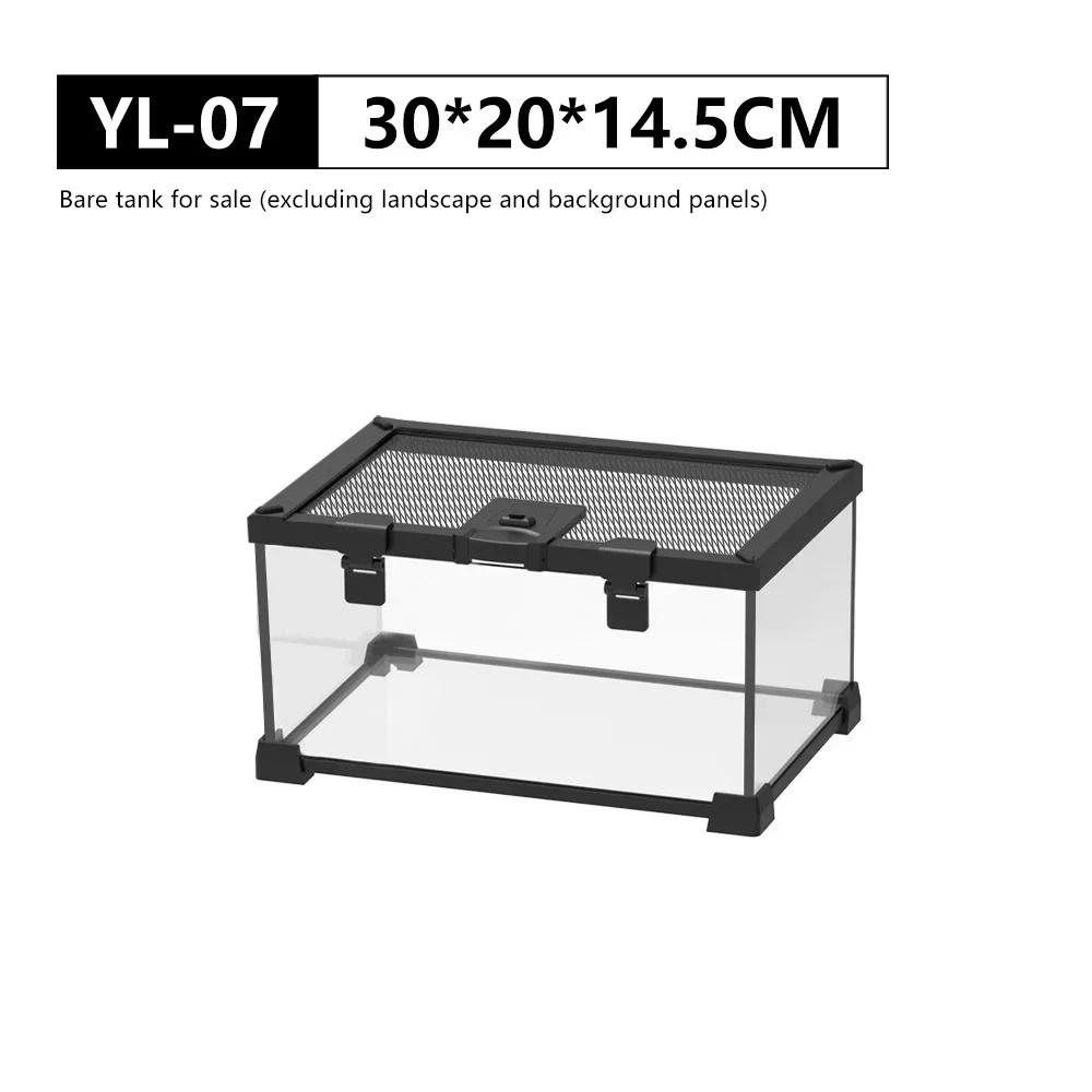 

Кормушки из закаленного стекла для рептилий, террариумы из амфибийного стекла для черепах, ящериц, пауков, змей, ящик для разведения рептилий, экологический