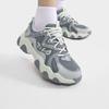 FILA Fluid 4 Fabric Synthetic Leather Cat Paw 4.0 Comfortable Sports Low-Top Lifestyle Shoes Women sneaker Alloy-Gray F12W322107FAD