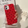 Kleine weinrote Herz-Silikon-Handyhülle für iPhone 16 15 14 13 12 11 Pro Max Mini X XS Max XR 7 8 Plus SE2 Weiche TPU-Abdeckung