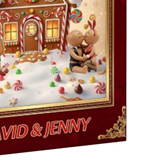Gingerbread Couple Christmas Advent Calendar 2025 24 Day Countdown Box Acrylic Ornaments Hanging Tree