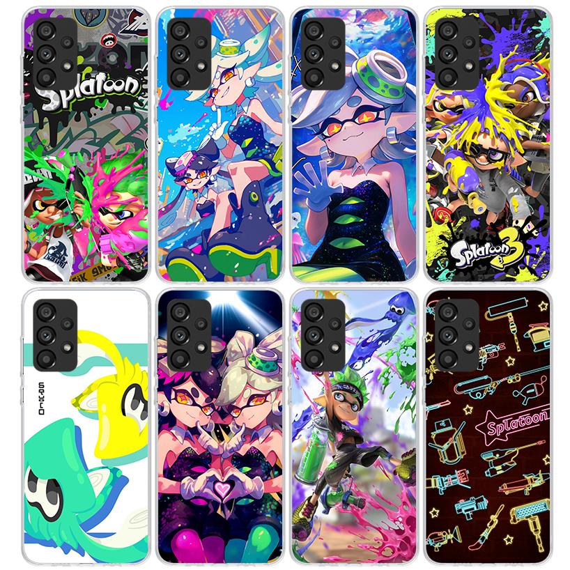 Spiel S-Splatoons Handyhülle Für Samsung Galaxy A12 A52S A42 A32 A22 A51 A50 Note 20 Ultra 10 S10 Plus A71 A70 A31 A30 A10S Galax