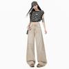 High Street American Spicy Cat Wide-Leg Jeans: Women's 2026 Spring Retro Loose Floor-Length Trend