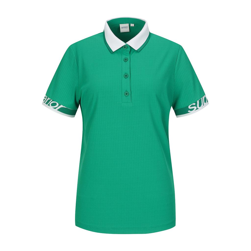 SUPERIOR Women'S Sleeve Point T-Shirt Green (Iw0Dks20322)