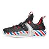 Scarpe da Basket Basse GH2 Uomo Sneakers Nero Bianco Rosso 112111103-6