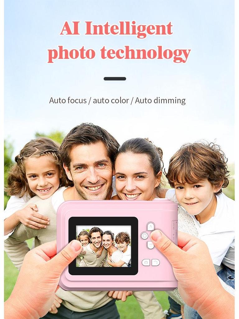 Kids' Instant Print Digital Camera - Fun Toy for Photos