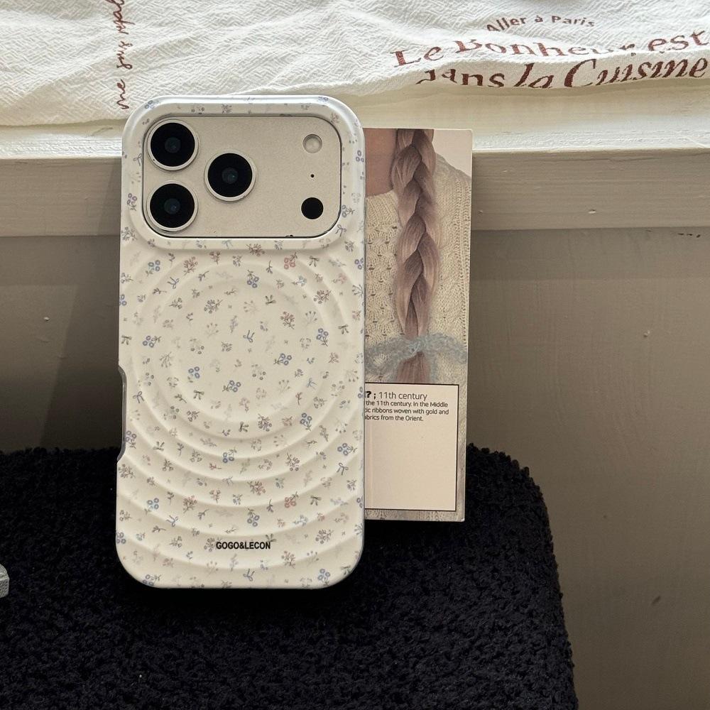Floral Wave Little Bear Magnetic Case for iPhone 17 Pro Max iPhone 16 Pro