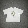 Camouflage Buchstabenprint T-Shirt Trendige Marke Locker und Vielseitig Einfach Lässig Rundhalsausschnitt Kurzarm, Sommer