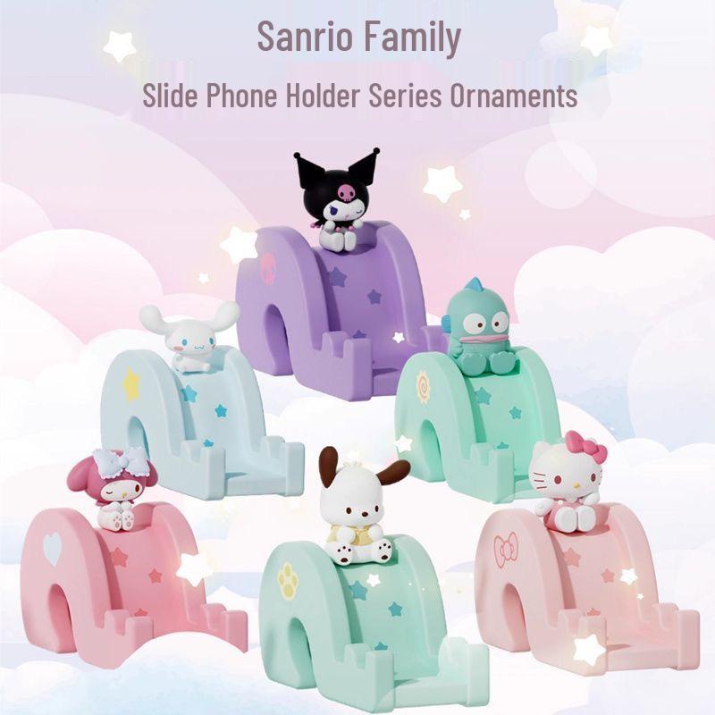 Sanrio Kuromi & My Melody Phone Holder: Cute Cartoon Desktop Ornament