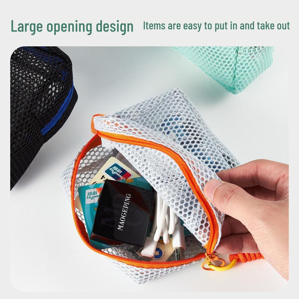 Přenosná síťovaná taška na tofu - Malý čtvercový úložný prostor na různé drobnosti, kosmetiku a mince