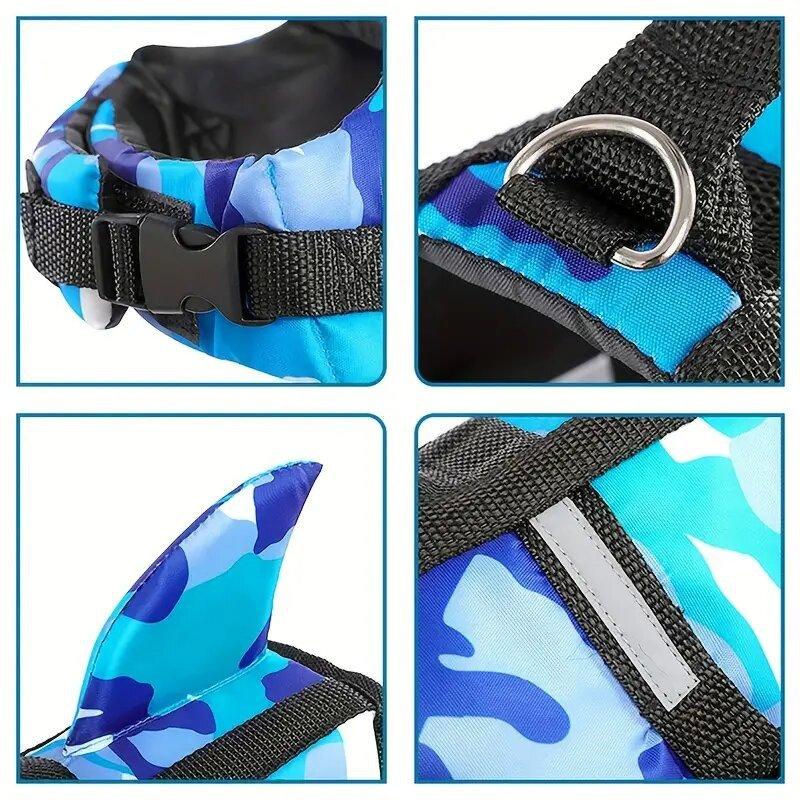 Pet Supplies Summer Dog Life Jacket Lightweight Adjustable Velcro Medium and Large Dog Swimwear
