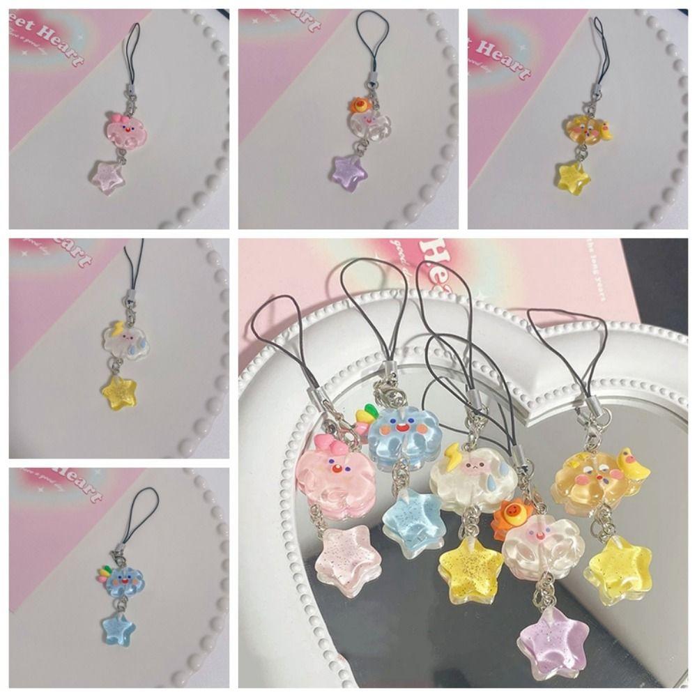 

Star Resin Clouds Phone Chains Sweet Girls Candy Color Phone Lanyard Bag Accessories