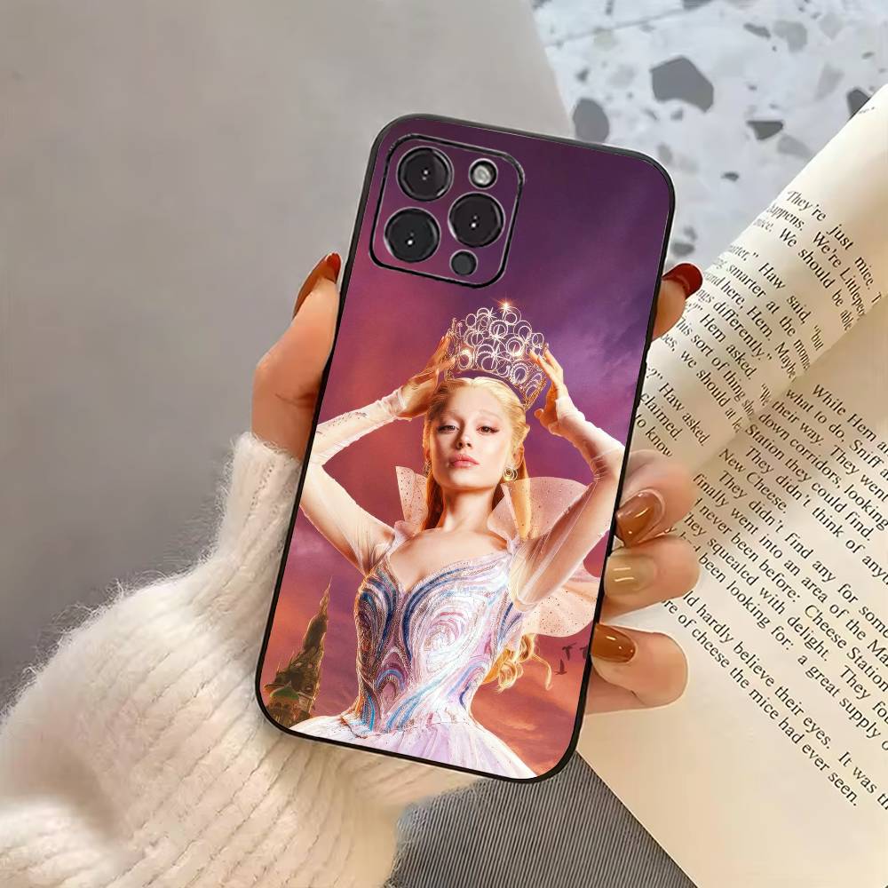 W-Wicked Pink Green  Phone Case For iPhone 17,16,15,14,13,12,11 Plus,Pro Max,XS,Soft Silicone Black Cover