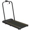 2.5HP Walking Pad, 1-6km/h Folding Treadmill with Remote Control and LED Display for Home Gym Office, Orange