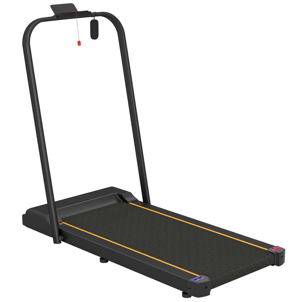 2.5HP Walking Pad, 1-6km/h Folding Treadmill with Remote Control and LED Display for Home Gym Office, Orange