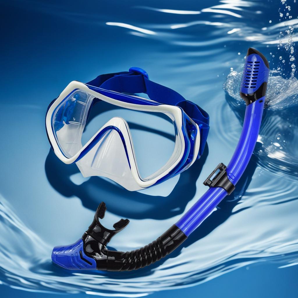 Dry Snorkel Set for Adults Youth Dry Top Snorkel Scuba Diving Mask with Nose Cover Anti-Fog 180° Wide View Mirrored Lens Snorkeling Gear for Men Women
