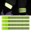 Adjustable Reflective Wristband Safety Wrist Strap with Twills Pattern for Outdoor Cycling Adventure and City Commuting