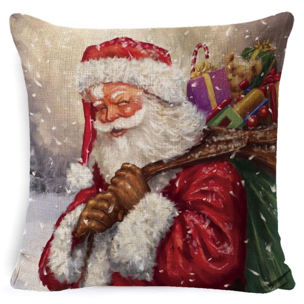 Pillowcase Christmas Pillowcase Light Luxury Pillowcase Ins Style Car Neck Cushion Office Lumbar Support