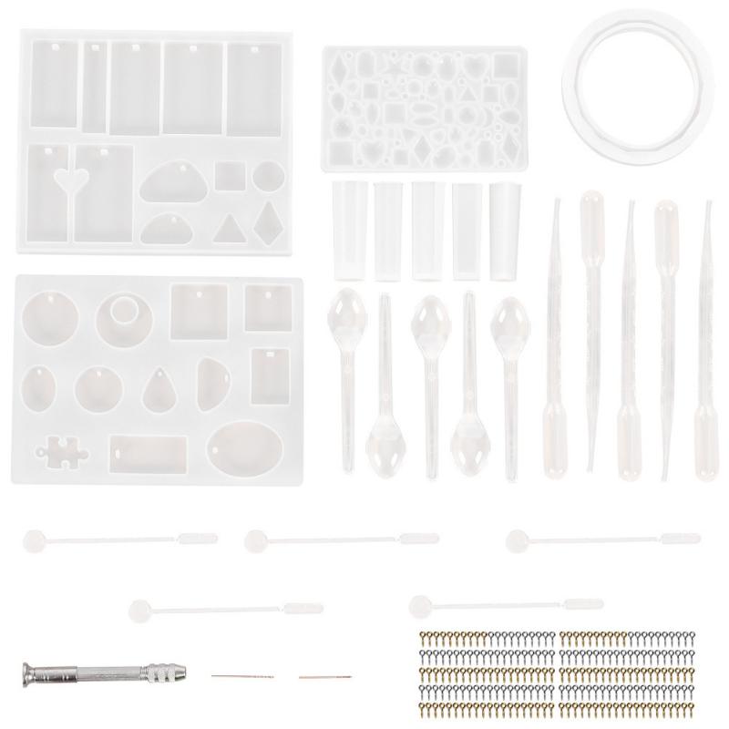 186 Pieces Silicone Resin Casting Molds Starter Kit , Alphabet Number Molds for Resin Casting, DIY Crystal Glue Jewelry Mold Set