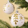 6Pcs/Set Plastic Glitter Christmas Ball Set 6cm Xmas Hanging Ball  Holiday Decor