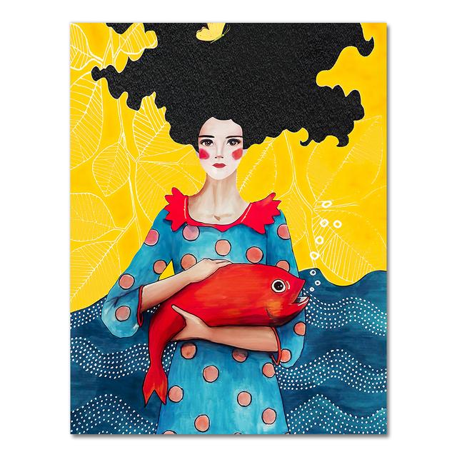 

Color Woman Abstract Canvas Painting Wall Art Print Poster Water Color Abstract Art Picture Decoration Modern Decoration No Frame 50*80cm