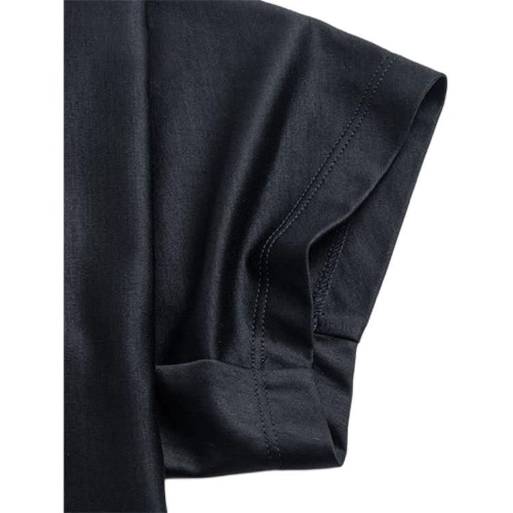 Anta Solid Color Logo Print Sports Round Neck T-Shirt Men Tops Black 152230108-2