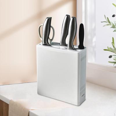 Knife Block Cutlery Organizer Stylish Without Knives Home Decor Universal Vertical Drain