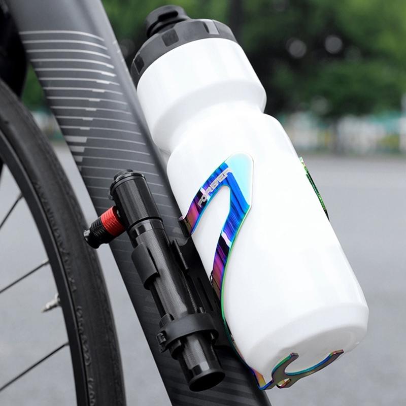 Portable Bike Tire Inflator Double Valves Portable Small CO2 Cycle Tire Pump Fast Inflator Space Saving Frame Mount