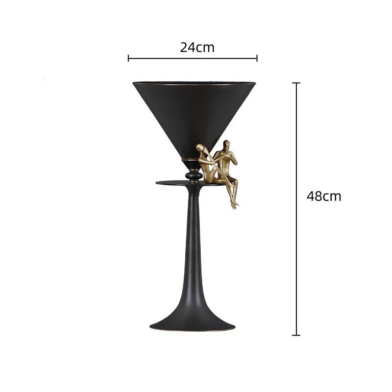 Creative Metal Handicrafts Abstract Bronze Statue Flower Vase Geometric Flower Arrangement Decorative Bottle Home Accessories
