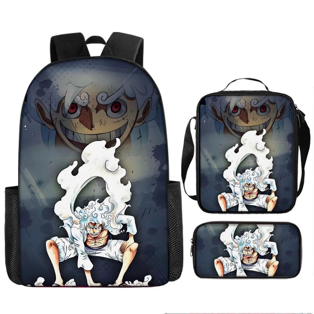 One Piece Luffy One Piece Schultasche Sauron Rucksack Schüler Nautischer König Rucksack Umhängetasche Federmäppchen Set