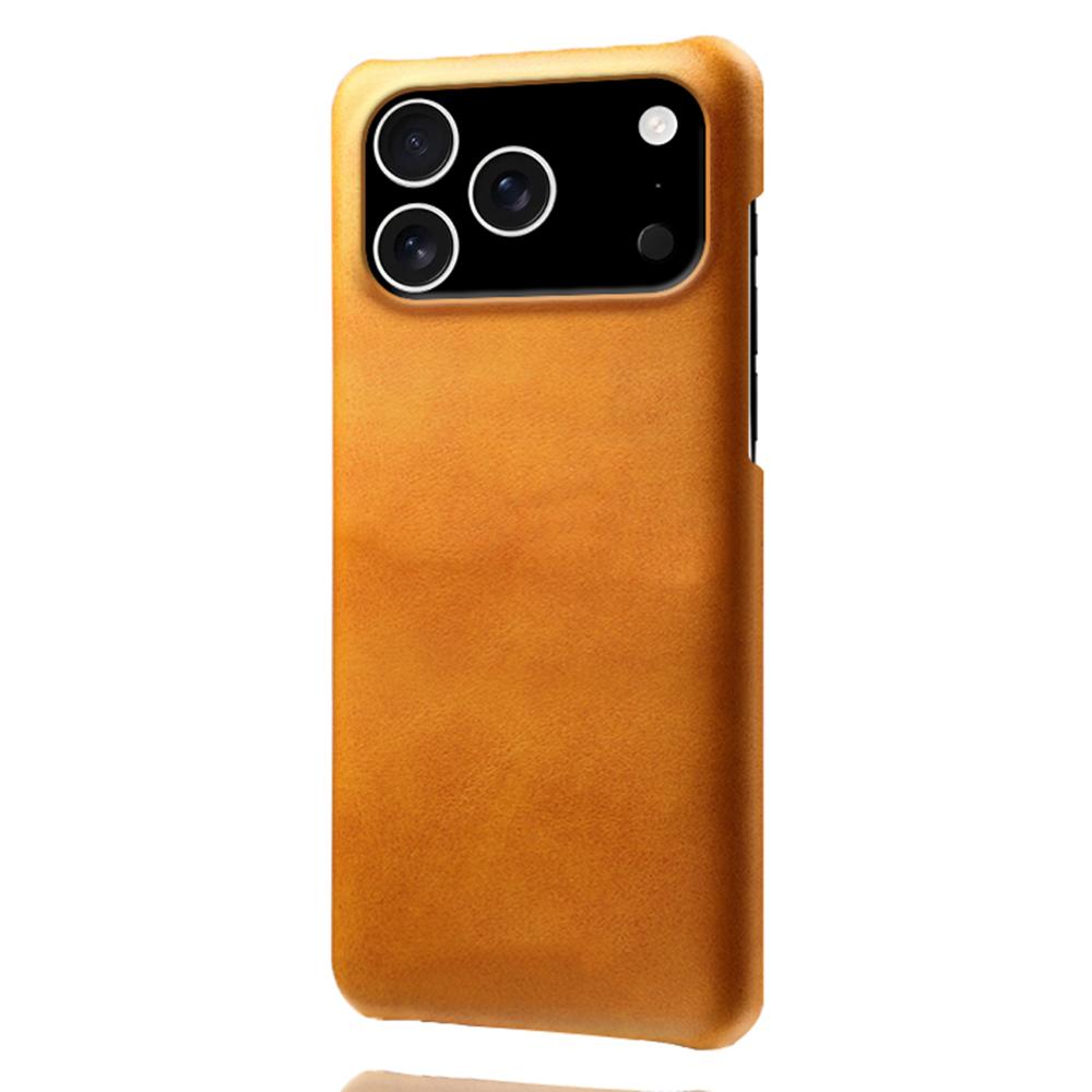 For iPhone 17 Pro Case Calf Texture PU Leather Hard PC Protective Phone Cover