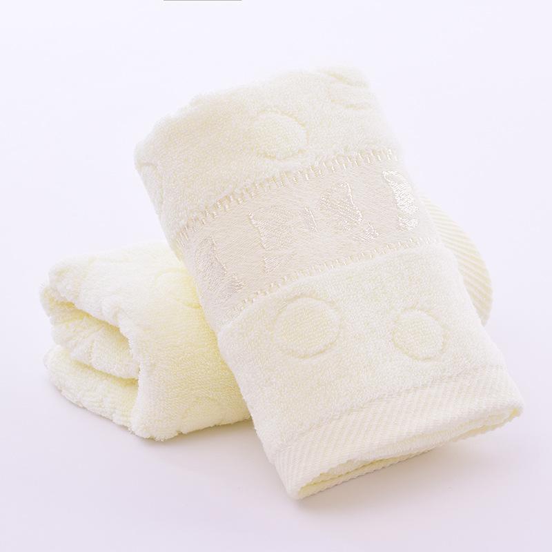 Solid Color Thickened Adult Face Wash Cotton Towel Super Soft Absorbent Cleansing