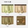 YOUNGYELL Men's Pure Cotton Antibacterial Boxer Briefs - 3 Pack