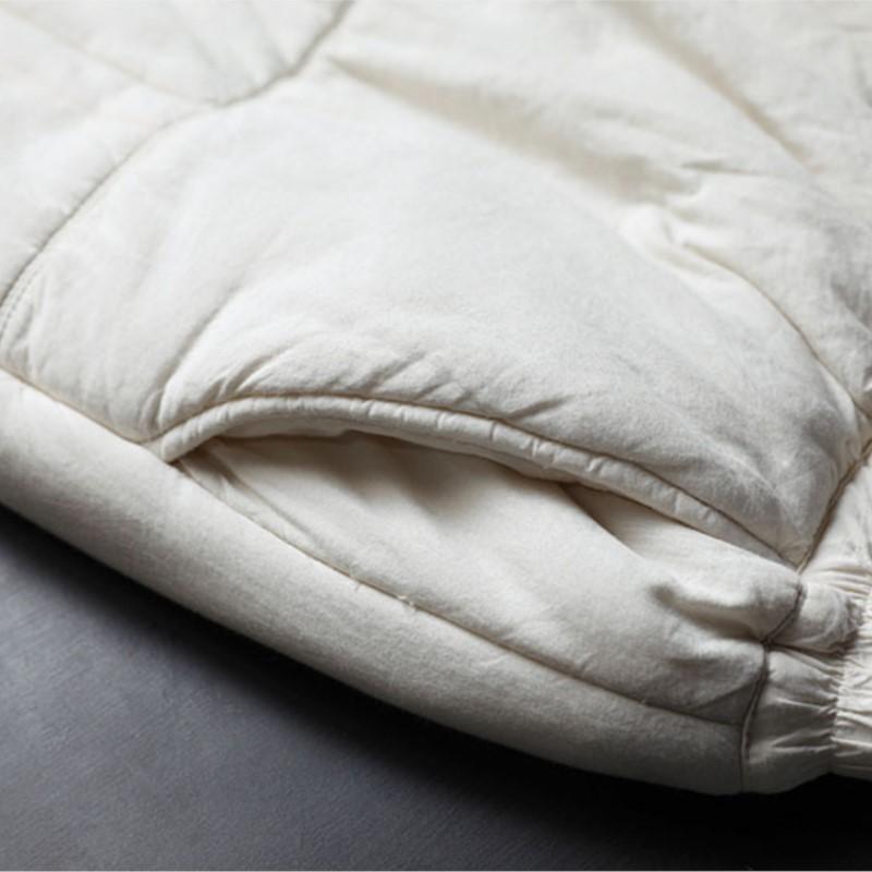 Johnature Women Vintage Warm Straight Pants Elastic Waist White Trousers Winter Soft Women Long Pants