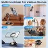 2026 Large bottom suction cup magnetic car phone holder compatible, 360 degree rotating vacuum suction cup car holder dashboard