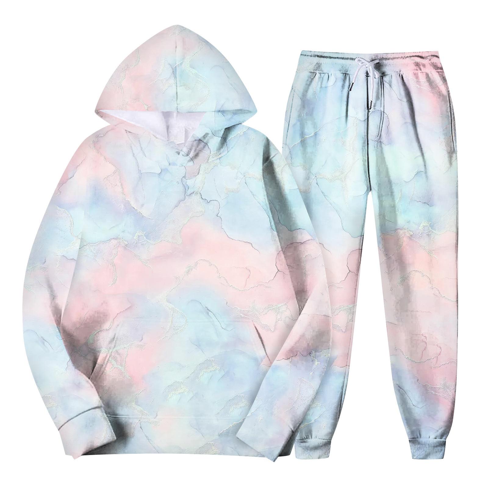 

Мужской спортивный костюм с капюшоном, унисекс, двухсекционная одежда для бега, пуловер с длинными рукавами, толстовки с капюшоном + комплект спортивных штанов XL розовый